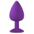 Большая фиолетовая анальная пробка Emotions Cutie Large с голубым кристаллом - 10 см. - Lola Games - купить с доставкой во Владикавказе