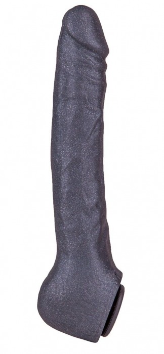 Чёрная фаллическая насадка BLACK BENT 3 - 18 см. - LOVETOY (А-Полимер) - купить с доставкой во Владикавказе