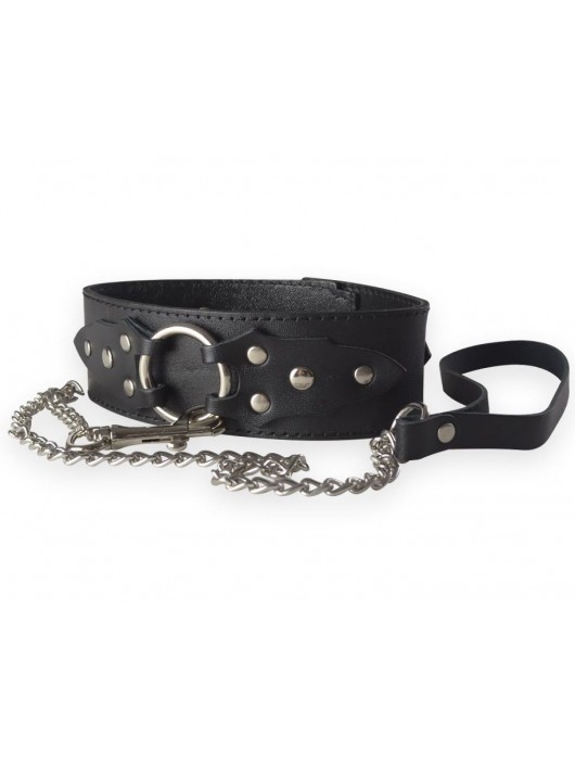 Широкий кожаный ошейник в готическом стиле - Sitabella - купить с доставкой во Владикавказе