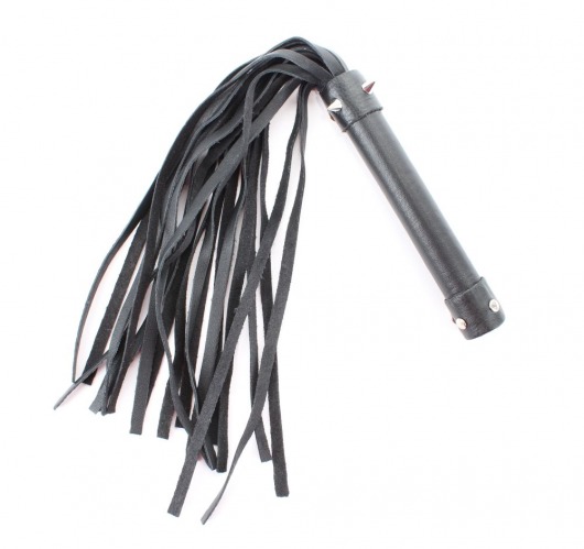 Черная длинная плеть с шипами - 55 см. - БДСМ Арсенал - купить с доставкой во Владикавказе