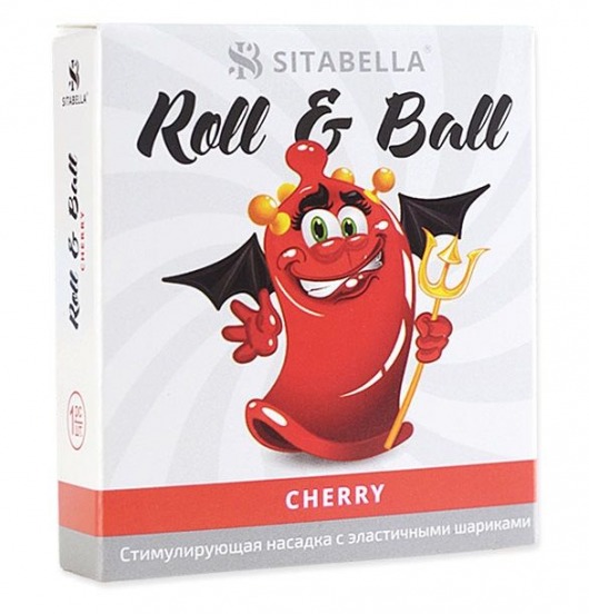 Стимулирующий презерватив-насадка Roll   Ball Cherry - Sitabella - купить с доставкой во Владикавказе