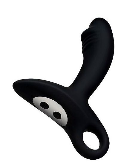 Черный силиконовый анальный вибромассажер Erokey - Erokay - во Владикавказе купить с доставкой