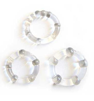 Набор из 3 прозрачных эрекционных колечек - Erowoman-Eroman - во Владикавказе купить с доставкой