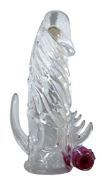 Закрытая прозрачная вибронасадка на пенис Crystal Sleeve Vibe - Erowoman-Eroman - во Владикавказе купить с доставкой