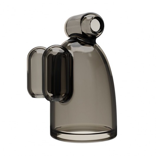 Дымчатая насадка-мастурбатор с вибрацией Vibrating Crystal Cap III - Baile - во Владикавказе купить с доставкой