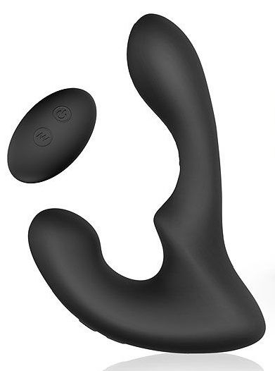 Черный силиконовый вибромассажер простаты с пультом ДУ - Sex Expert - во Владикавказе купить с доставкой