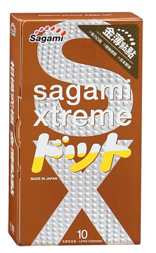 Презервативы Sagami Xtreme FEEL UP с точечной текстурой и линиями прилегания - 10 шт. - Sagami - купить с доставкой во Владикавказе