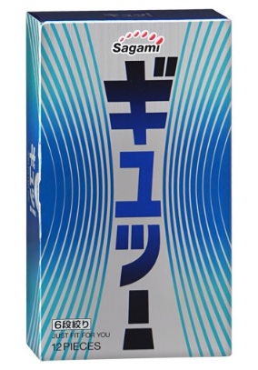 Презервативы Sagami 6 FIT V с волнообразной текстурой - 12 шт. - Sagami - купить с доставкой во Владикавказе