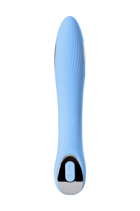 Голубой силиконовый вибратор с электростимуляцией TESLA G-POINT - 21 см. - ToyFa - купить с доставкой во Владикавказе