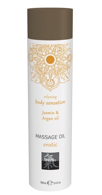 Массажное масло с ароматом жасмина с добавлением арганового масла - 100 мл. - Shiatsu - купить с доставкой во Владикавказе