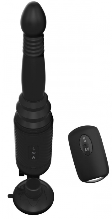 Черный вибромассажер с функцией поступательных движений Ass Thruster - Pipedream - купить с доставкой во Владикавказе