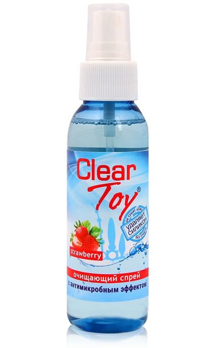 Очищающий спрей для игрушек CLEAR TOY Strawberry - 100 мл. - Биоритм - купить с доставкой во Владикавказе