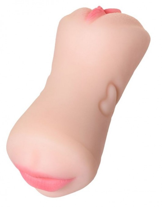 Телесный двусторонний мастурбатор Pretty Mouth - ротик и вагина - ToyFa - во Владикавказе купить с доставкой