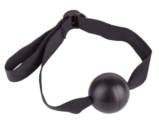Черный кляп-шар на ремешках с пряжками - Sitabella - купить с доставкой во Владикавказе