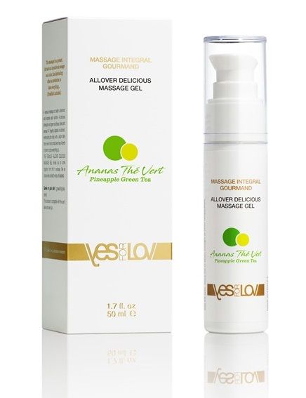Универсальный массажный гель 3-в-1 Allover Delicious с ароматом ананаса и зеленого чая - 50 мл. - YESforLOV - купить с доставкой во Владикавказе