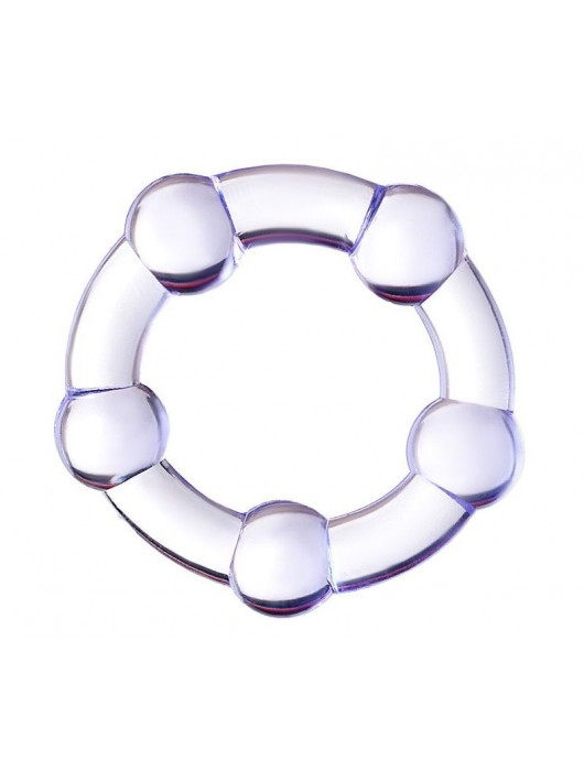 Фиолетовое эрекционное кольцо на пенис с бусинами - Штучки-дрючки - во Владикавказе купить с доставкой