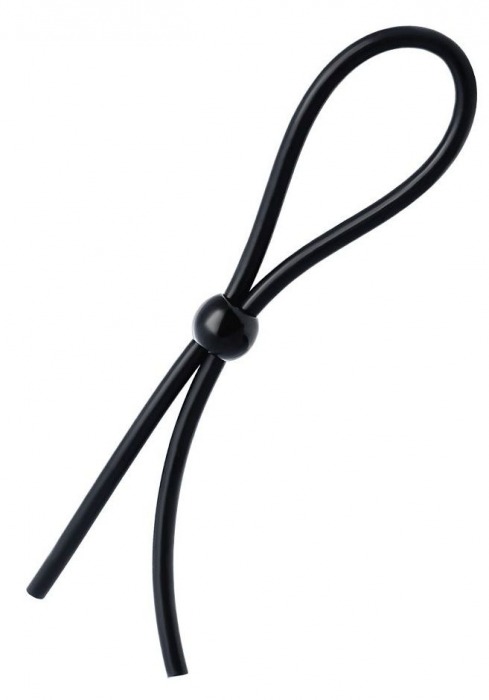 Черное лассо на пенис с одной бусиной - A-toys - во Владикавказе купить с доставкой