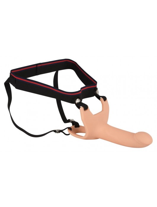 Силиконовый полый страпон на ремнях Silicone Strap-on - 16 см. - Orion - купить с доставкой во Владикавказе