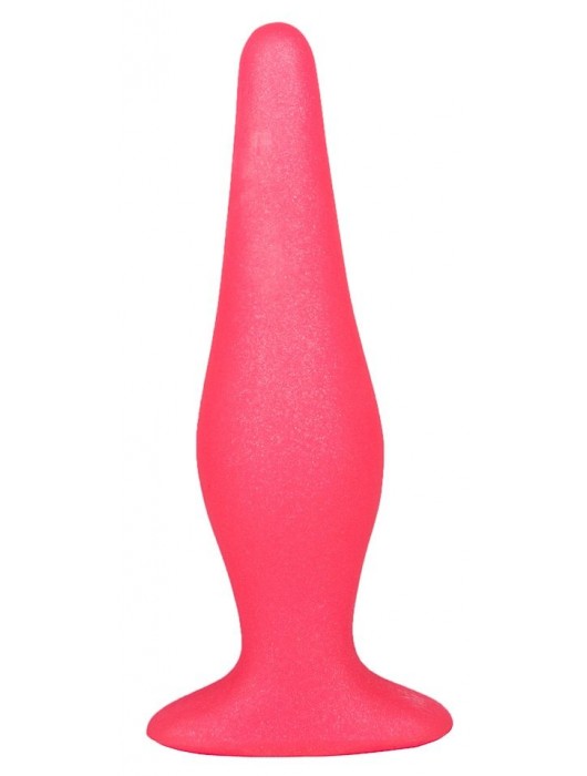 Розовая анальная пробка с узеньким кончиком - 14 см. - LOVETOY (А-Полимер)