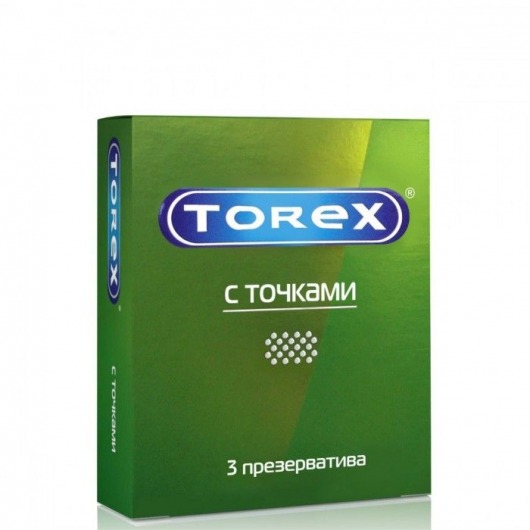 Текстурированные презервативы Torex  С точками  - 3 шт. - Torex - купить с доставкой во Владикавказе