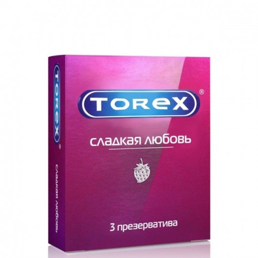 Презервативы Torex  Сладкая любовь  с ароматом клубники - 3 шт. - Torex - купить с доставкой во Владикавказе
