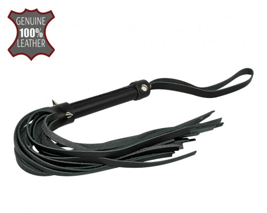 Черная многохвостовая плеть с шипами - 40 см. - Sitabella - купить с доставкой во Владикавказе