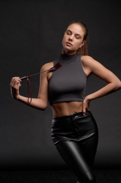 Бордовый стек Ladys Arsenal - 24 см. - БДСМ Арсенал - купить с доставкой во Владикавказе