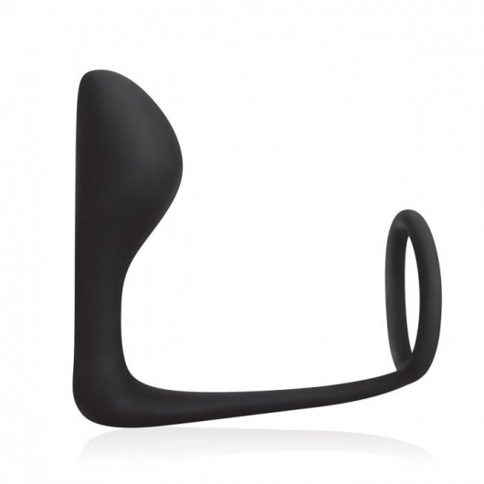 Стимулятор простаты с фиксацией эрекционным кольцом Prostate Gear - BlueLine - во Владикавказе купить с доставкой