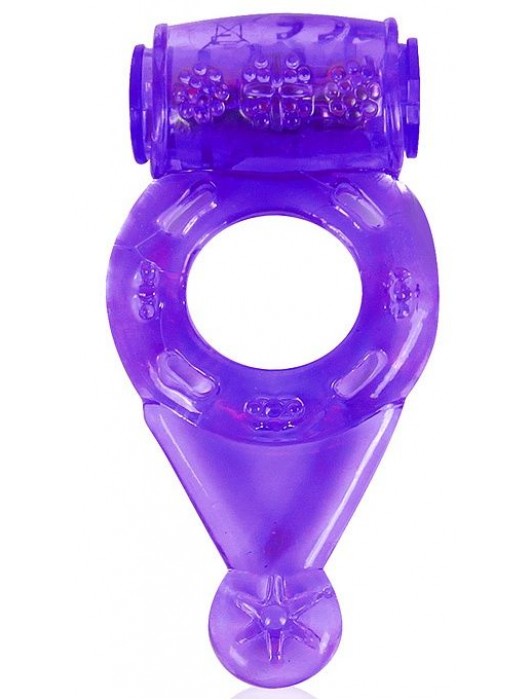 Фиолетовое эрекционное виброкольцо с шипиками - Erowoman-Eroman - во Владикавказе купить с доставкой