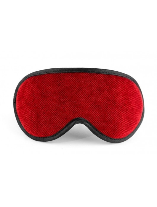 Красная сплошная маска на резиночке с черной окантовкой - БДСМ Арсенал - купить с доставкой во Владикавказе