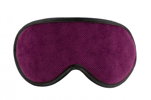 Фиолетовая сплошная маска на резиночке с черной окантовкой - БДСМ Арсенал - купить с доставкой во Владикавказе