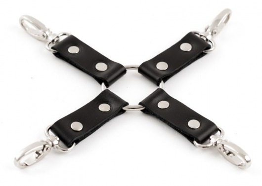 Черная крестовина Ladys Arsenal с карабинами - БДСМ Арсенал - купить с доставкой во Владикавказе