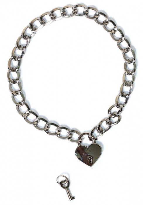 Серебристый ошейник Embrace с ключиком - Lola Games - купить с доставкой во Владикавказе