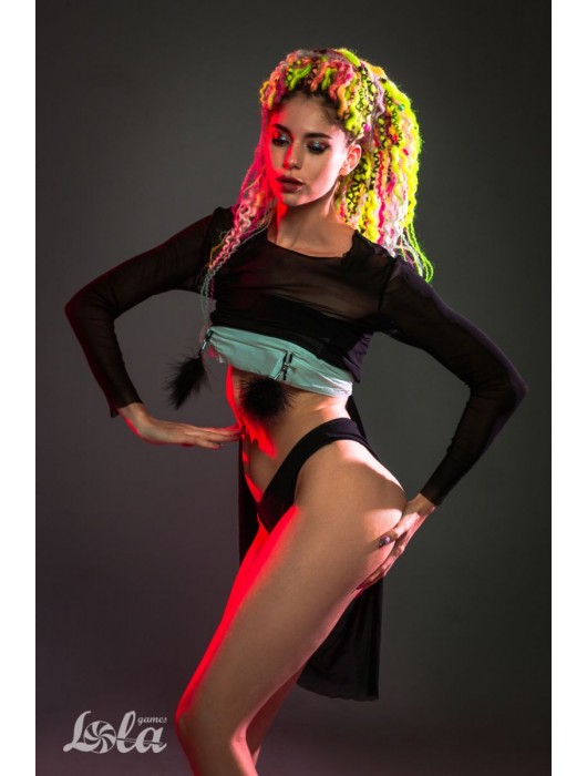 Зажимы на соски с черным пухом Euphoric - Lola Games - купить с доставкой во Владикавказе