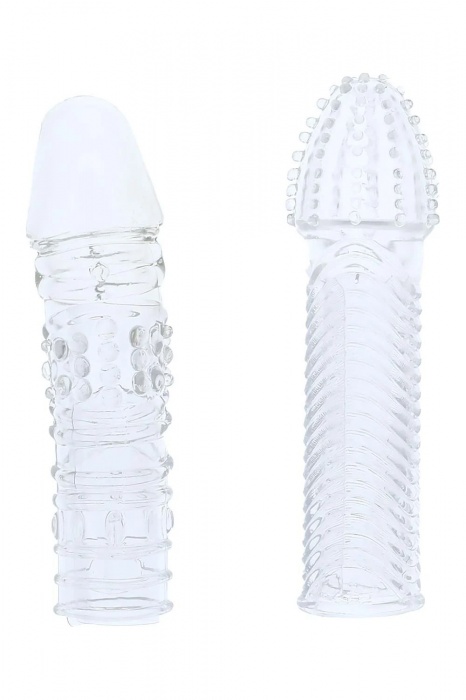 Комплект из 2 прозрачных насадок на пенис PENIS EXTENDER PACK - Dream Toys - во Владикавказе купить с доставкой