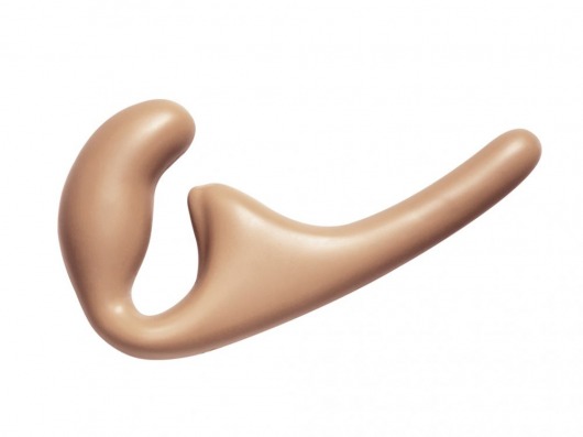 Бежевый безремневой страпон Seduction - 20,5 см. - Lola Games - купить с доставкой во Владикавказе