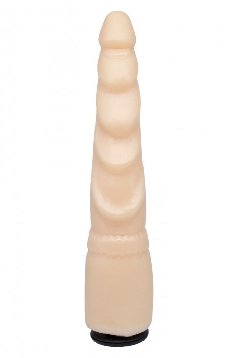 Телесная реалистичная насадка-елочка - 20,5 см. - LOVETOY (А-Полимер) - купить с доставкой во Владикавказе