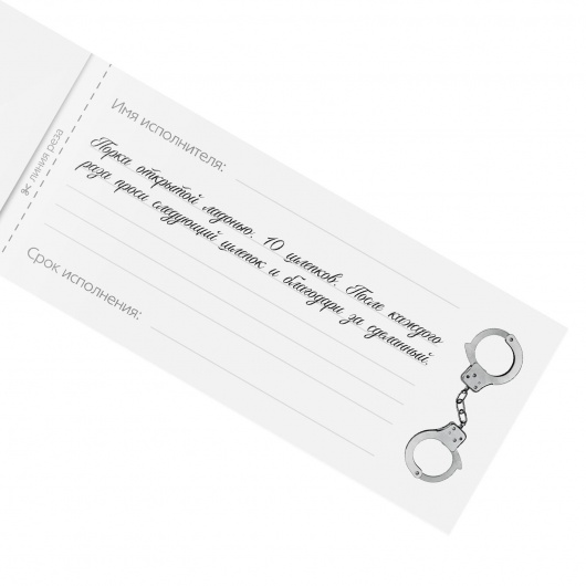 Эротическая игра-купоны «Чековая книжка. Накажи меня» - Сима-Ленд - купить с доставкой во Владикавказе