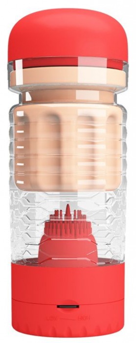 Вибромастурбатор-вагина Emily в красной колбе - Baile - во Владикавказе купить с доставкой