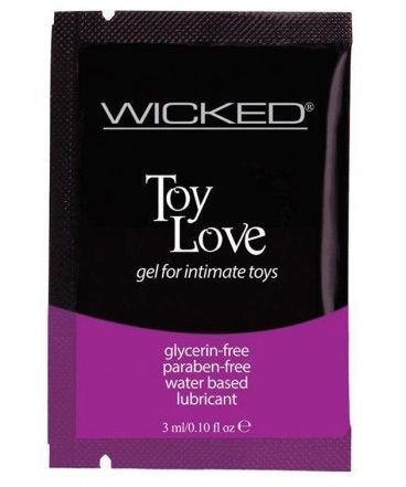 Лубрикант на водной основе для использования с игрушками WICKED Toy Love - 3 мл. - Wicked - купить с доставкой во Владикавказе