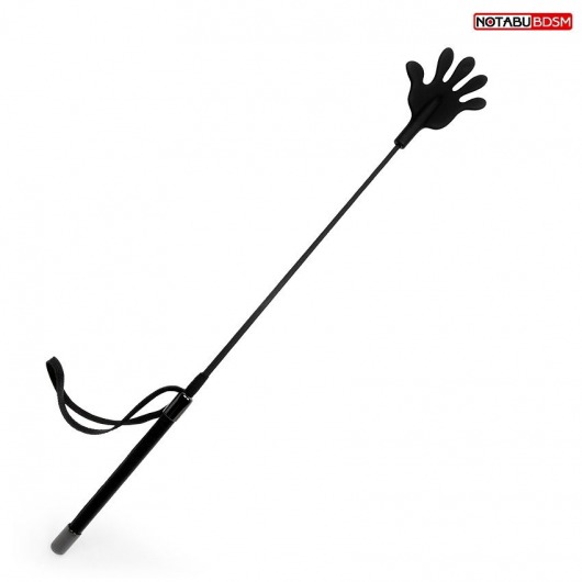 Черный стек с наконечником-ладошкой - 55 см. - Notabu - купить с доставкой во Владикавказе