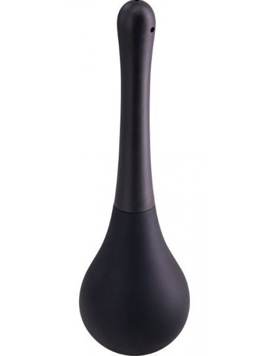 Черный анальный душ SQUEEZE CLEAN с закругленным наконечником - Seven Creations - купить с доставкой во Владикавказе