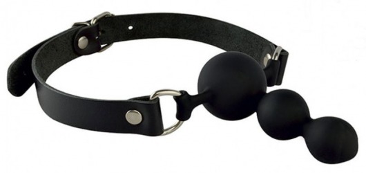 Черный кляп-пробка на регулируемых ремешках - Sitabella - купить с доставкой во Владикавказе