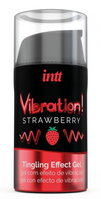 Жидкий интимный гель с эффектом вибрации Vibration! Strawberry - 15 мл. - INTT - купить с доставкой во Владикавказе