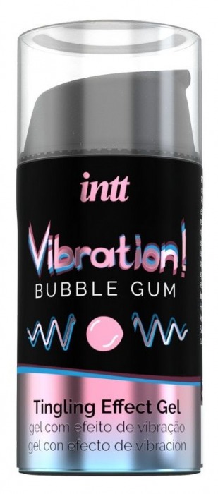 Жидкий интимный гель с эффектом вибрации Vibration! Bubble Gum - 15 мл. - INTT - купить с доставкой во Владикавказе
