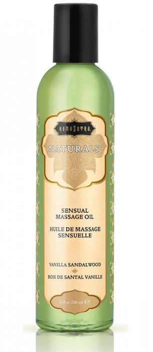 Массажное масло Naturals Vanilla Sandalwood с ароматом ванили и сандала - 236 мл. - Kama Sutra - купить с доставкой во Владикавказе