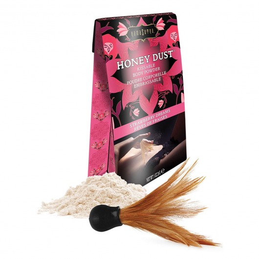 Пудра для тела Honey Dust Body Powder с ароматом клубники - 28 гр. - Kama Sutra - купить с доставкой во Владикавказе