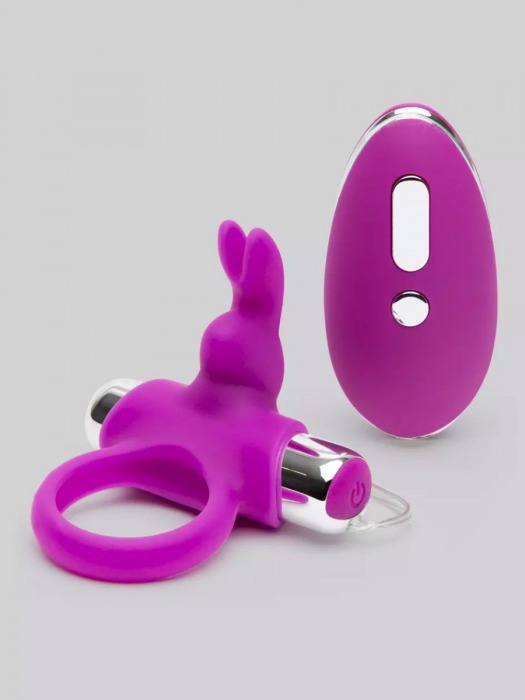 Лиловое виброкольцо с пультом ДУ Remote Control Cock Ring - Happy Rabbit - во Владикавказе купить с доставкой
