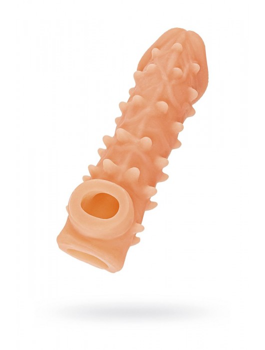 Телесная закрытая насадка с пупырышками Cock Sleeve Size S - 13,8 см. - KOKOS - во Владикавказе купить с доставкой