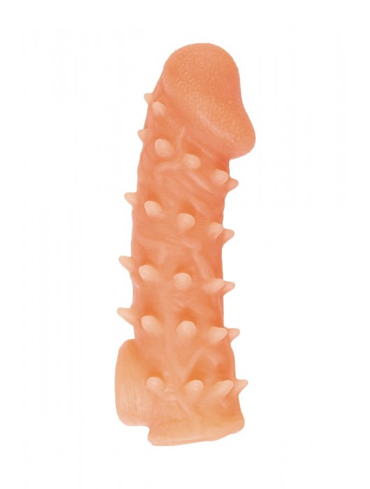 Телесная закрытая насадка с пупырышками Cock Sleeve Size S - 13,8 см. - KOKOS - во Владикавказе купить с доставкой